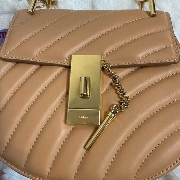 Chloe Drew Bijou 2 Way Shoulder Handbag Leather Blushy Pink Made In Italy - Picture 2 of 9